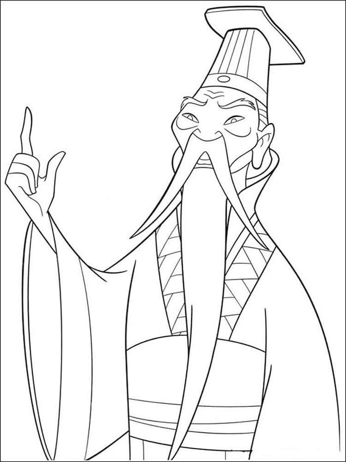 Mulan Shifu Coloring Pages
