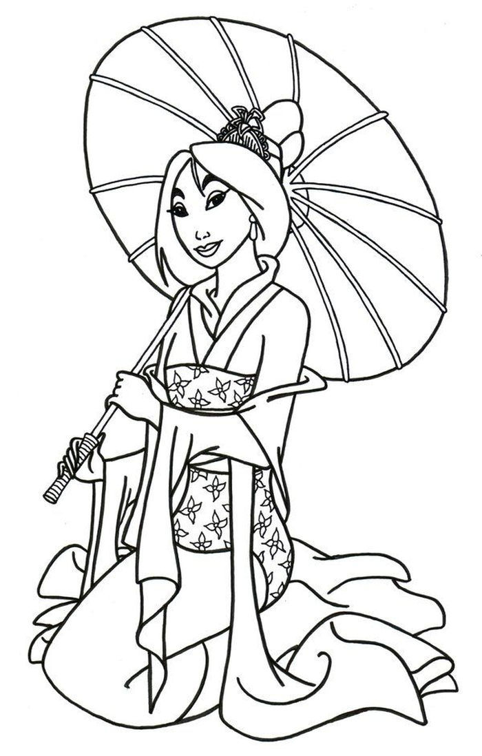 Mulan Wedding Coloring Pages