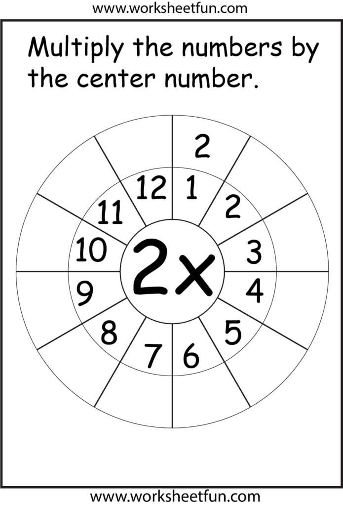 Multiplication Wheel Worksheet