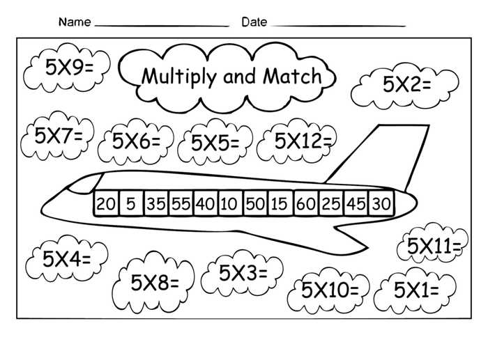Multiply And Match Worksheet 1