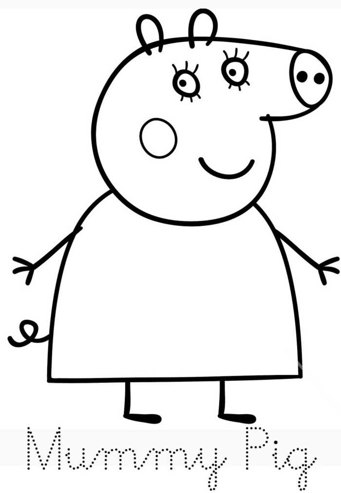 Mummy Pig Peppa Pig Coloring Pages