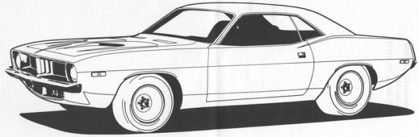 Muscle car coloring pages