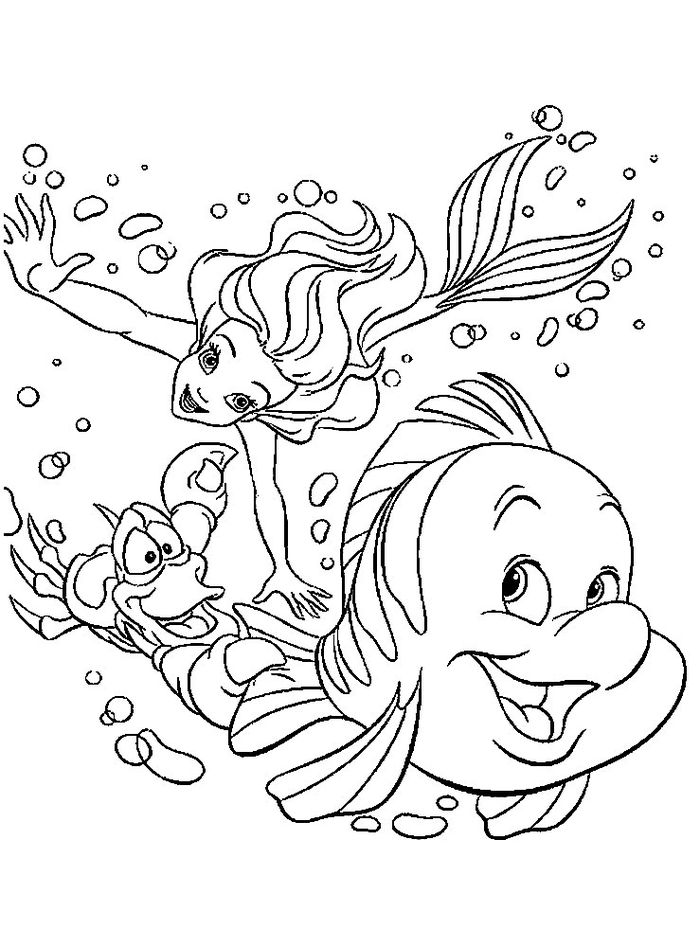 My Little Mermaid Coloring Pages