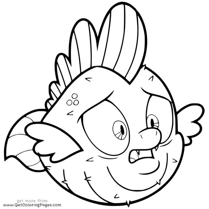 My Little Pony The Movie Coloring Page Spike The Pufferfish
