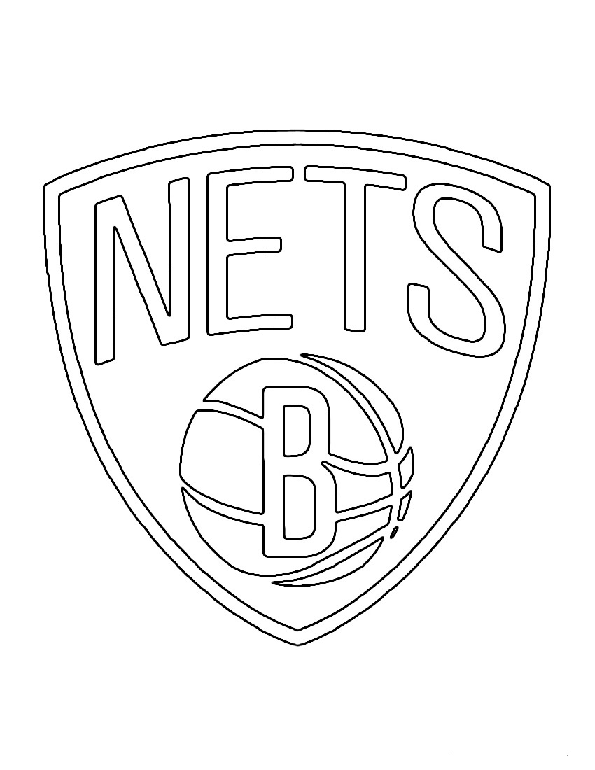 nba brooklyn nets logo coloring page