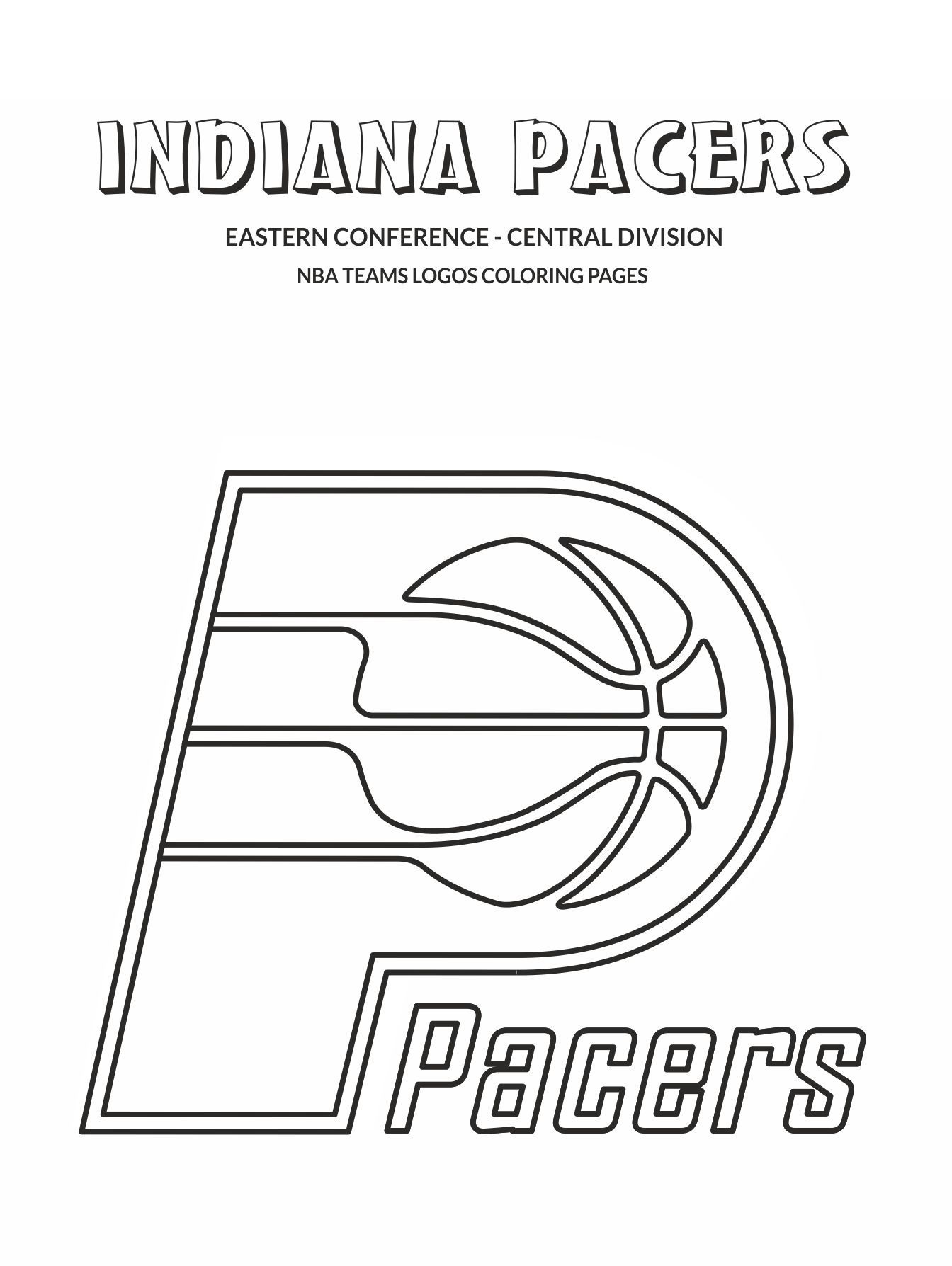 nba indiana pacers coloring pages