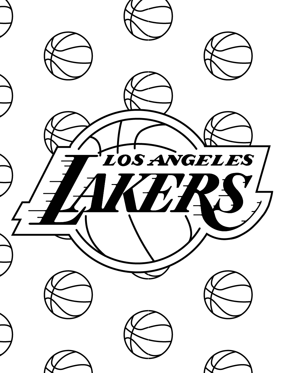 nba los angeles lakers coloring pages