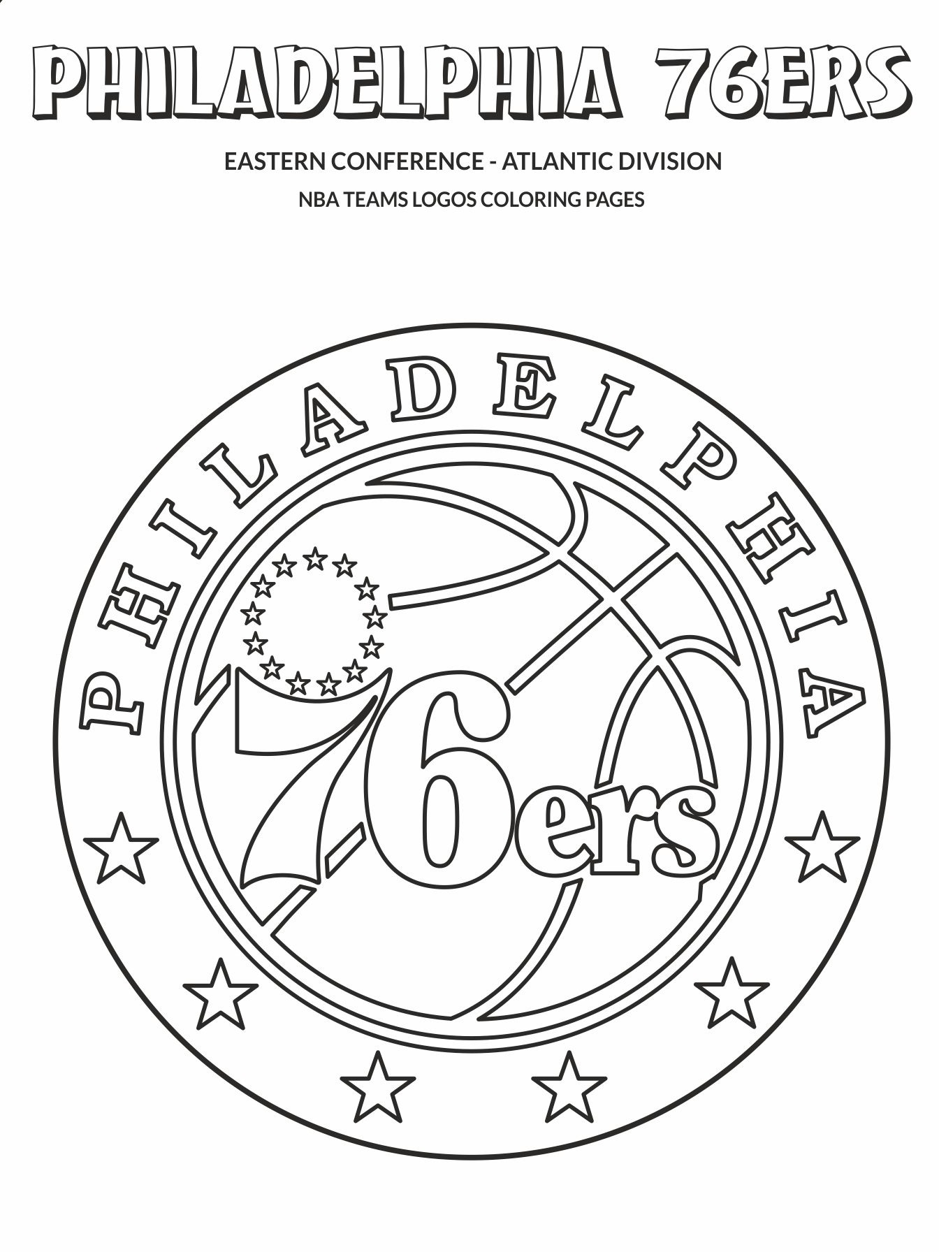 nba philadelphia 76ers coloring pages