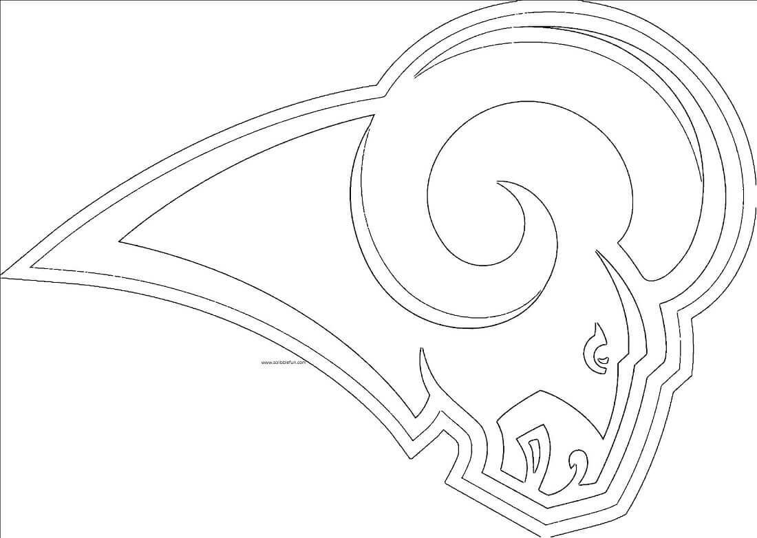 nfl los angeles rams logo coloring pages