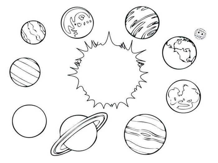 Name The Planets Coloring Page