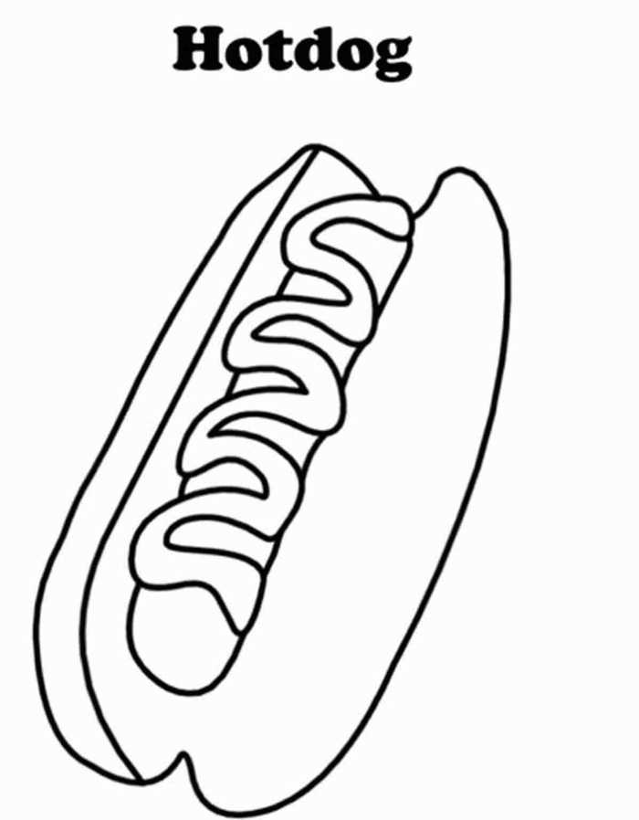 National Hot Dog Day Coloring Pages