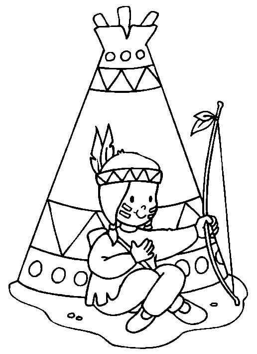 Native American Coloring Pages For Kids