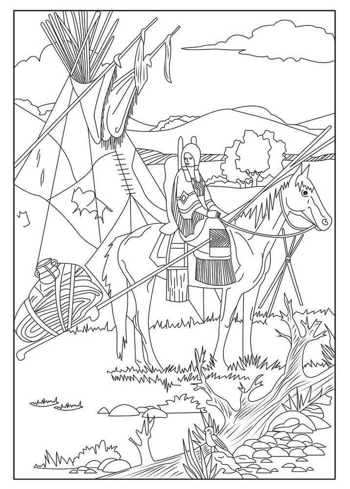 Native American Coloring Pages