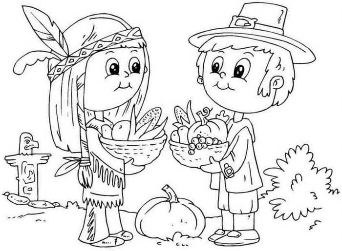 Native American Thanksgiving Coloring Pages