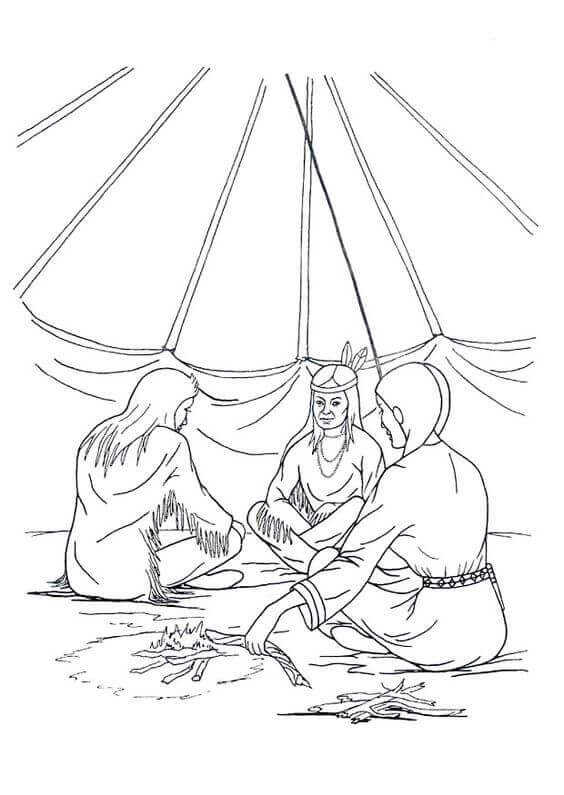 Native American Women Coloring Pages