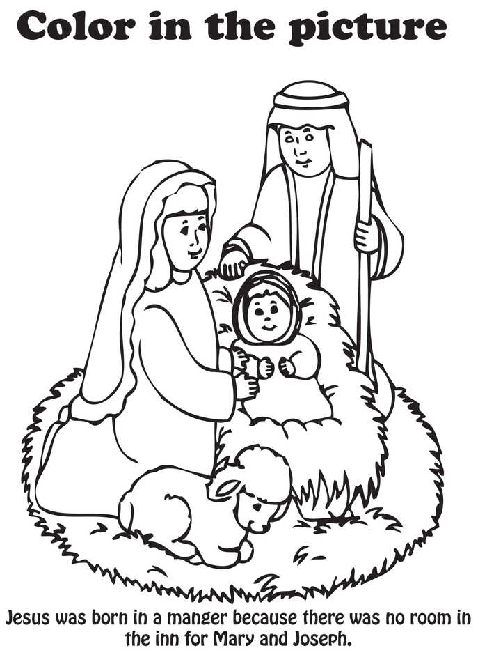 Nativity Coloring Page To Print