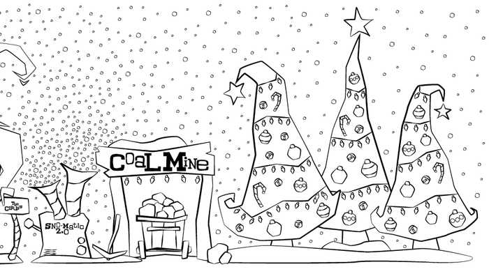 Naughty List Christmas Coloring Page