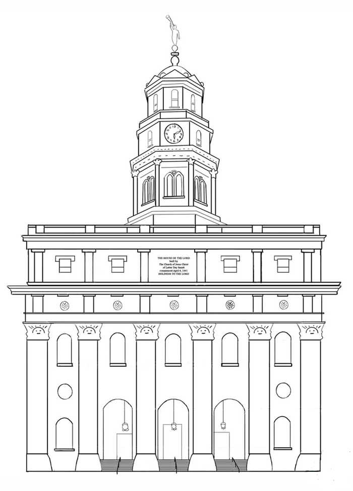 Nauvoo Lds Temple Coloring Page