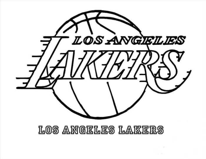Nba Coloring Pages Los Angeles Lakers
