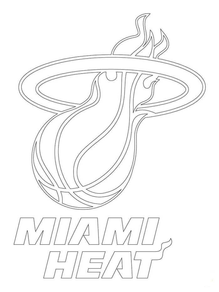 Nba Coloring Pages Miami Heat