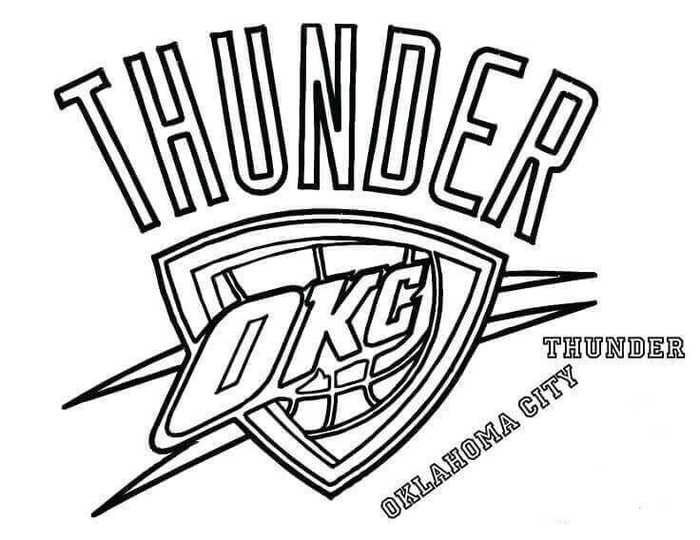 Nba Coloring Pages Oklahoma City Thunder