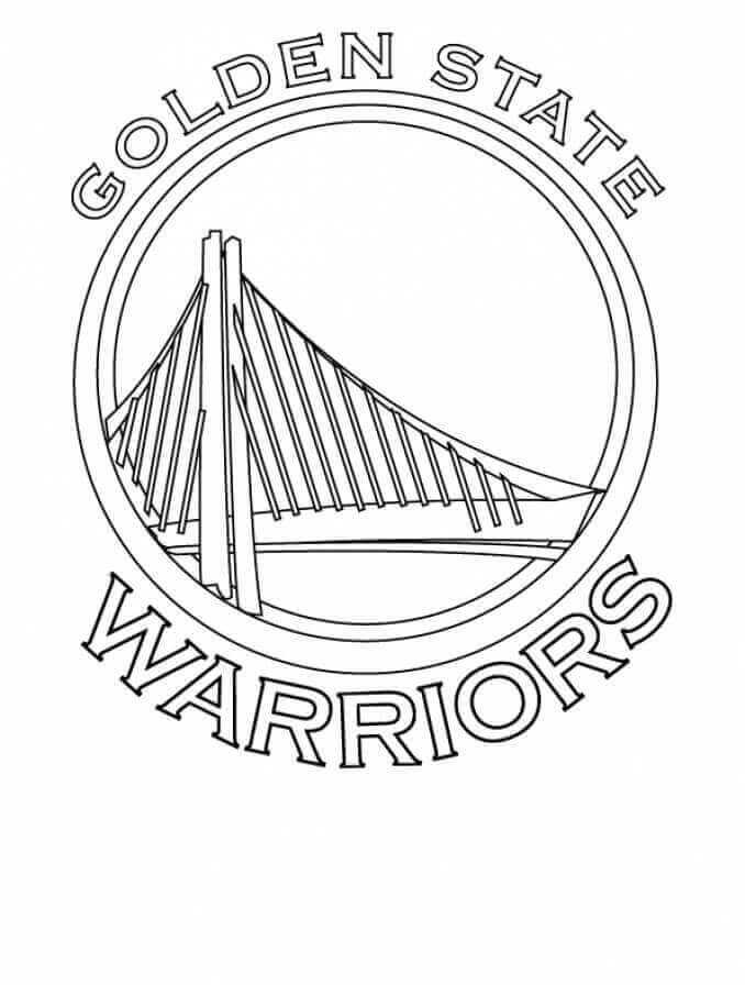 Nba Colouring Pages Golden State Warriors