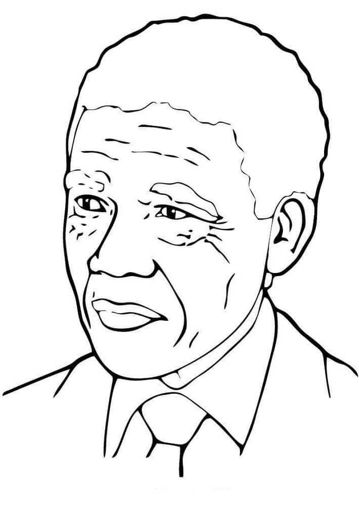 Nelson Mandela Day Coloring Page