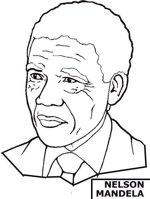 Nelson Mandela Black History Month Coloring Pages