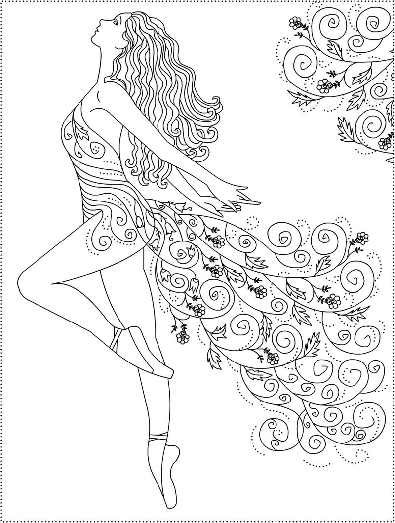 New Ballerina Coloring Pages