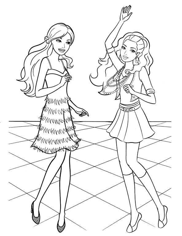 New Barbie Coloring Pages Free