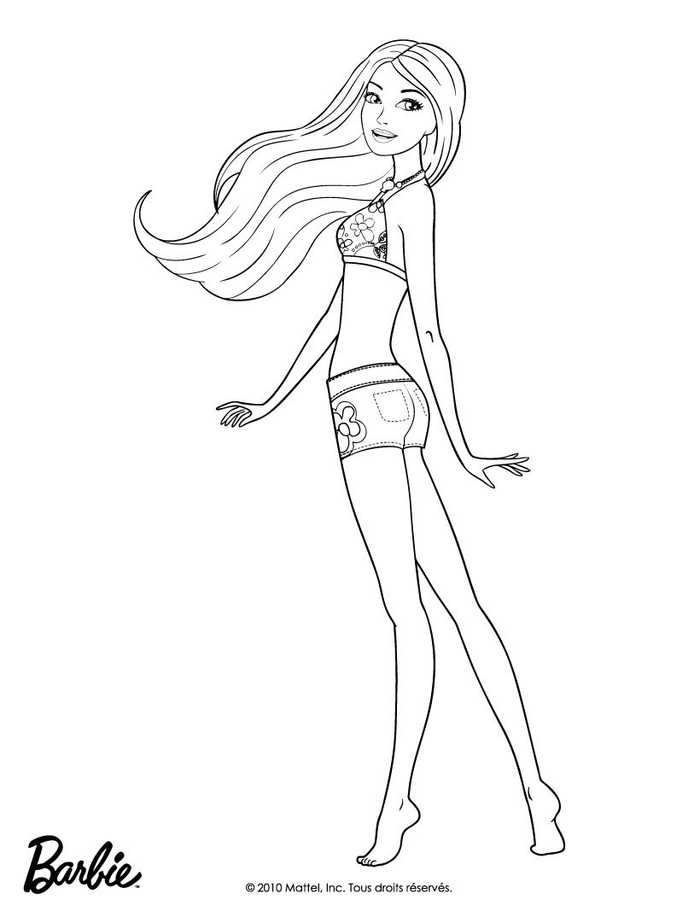 New Barbie Coloring Pages