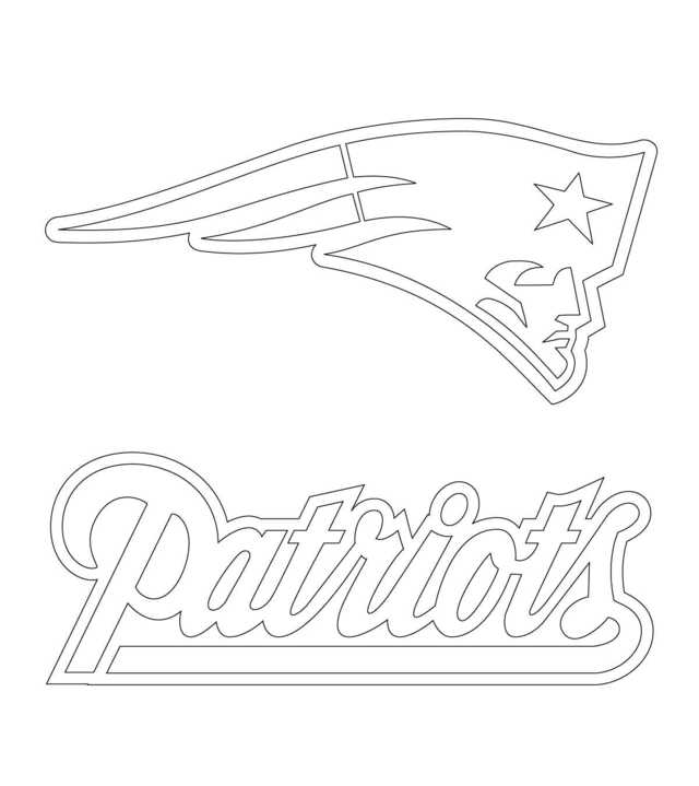 New England Patriots Coloring Pages Logo