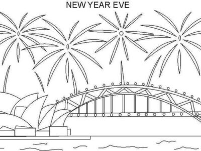 New Year Eve Coloring Page