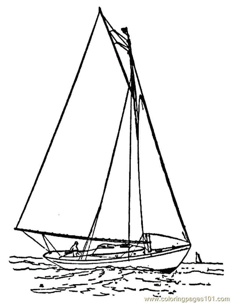 Nice Image Of Boat Coloring Page