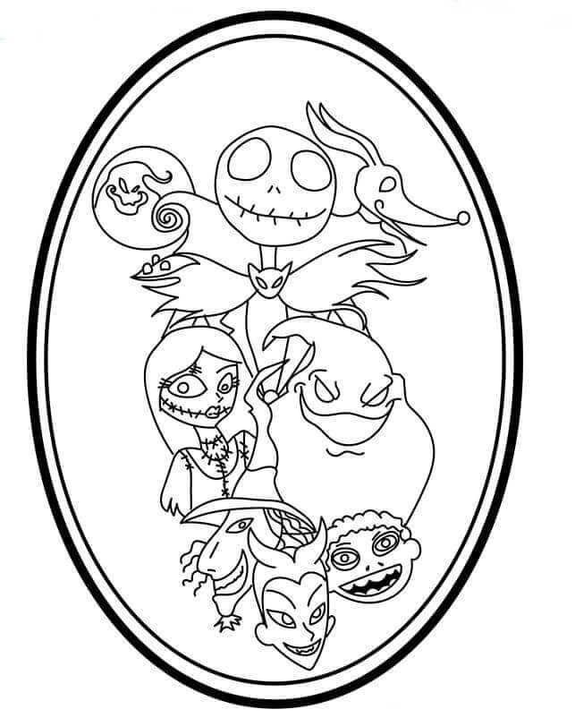 Nightmare Before Christmas Coloring Pictures To Print