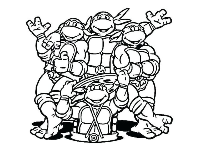 Ninja Turtle Printable Coloring Pages