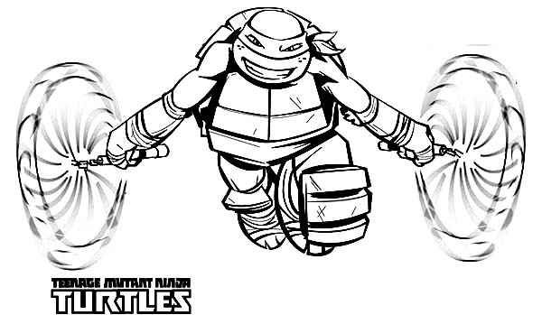 Ninja turtles michealangelo tmnt colouring pages