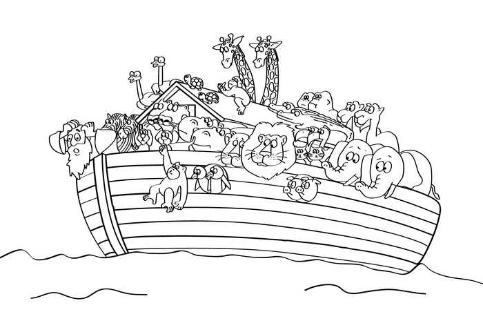 Noahs Ark Sunday School Coloring Pages