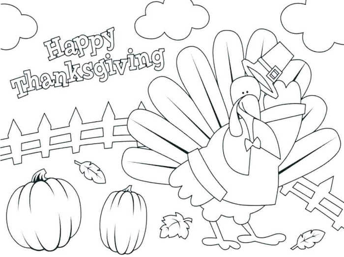 November Coloring Sheets Printable Thanksgiving