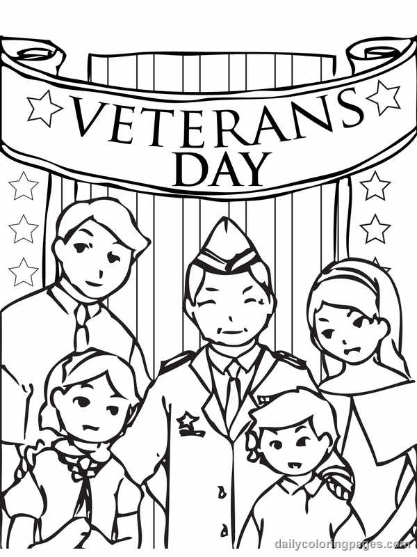 November Colouring Pages Veterans Day
