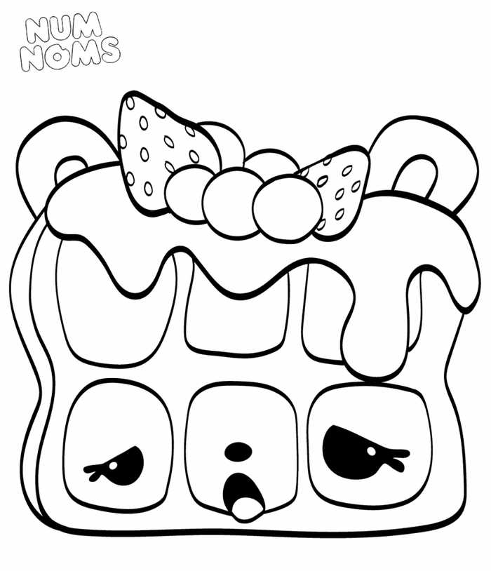 Num Noms Coloring Pages Willy Waffles