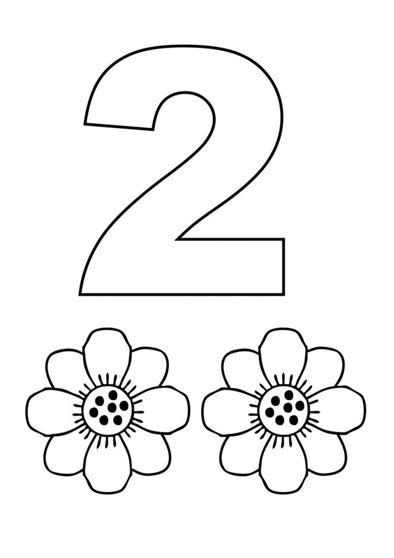 Number 2 Coloring Page