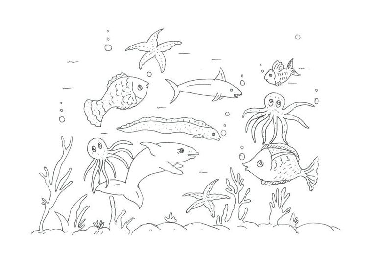 Ocean Fish Coloring Pages Free