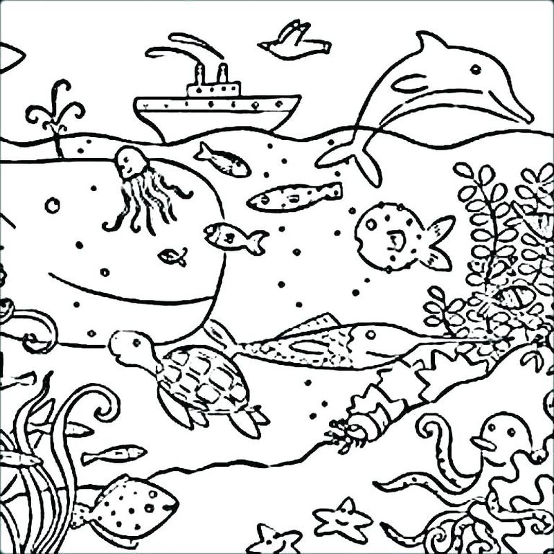 Ocean Scene Coloring Pages For Kids