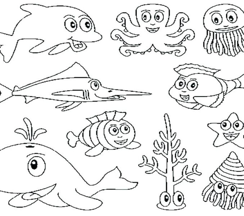 Ocean Scene Coloring Pages