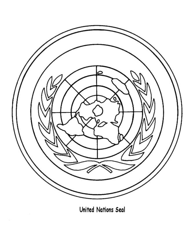 October Coloring Pages United Nations Day