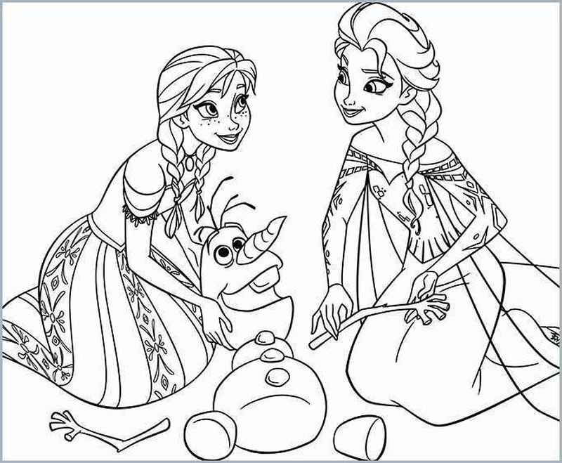 Olaf The Snowman Coloring Pages