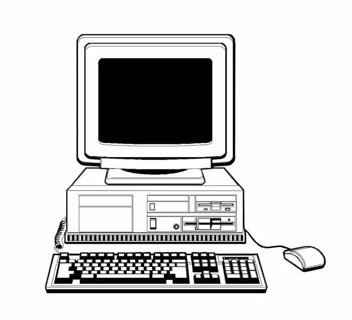 Old Computer Coloring Pages