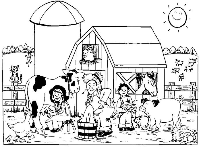 Old Macdonald Farm Animal Coloring Pages