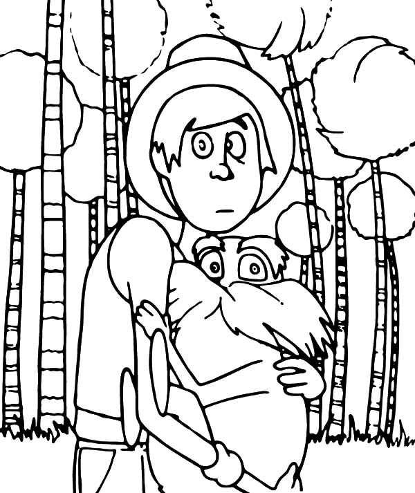 Onceler And Lorax Coloring Page